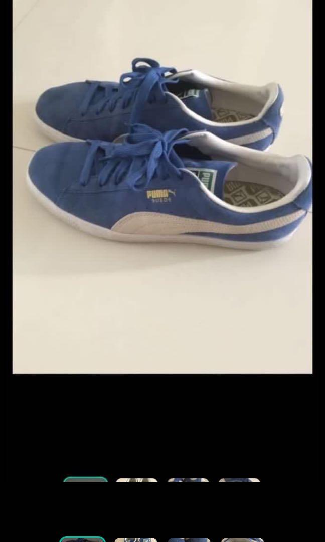 puma blue suede shoes
