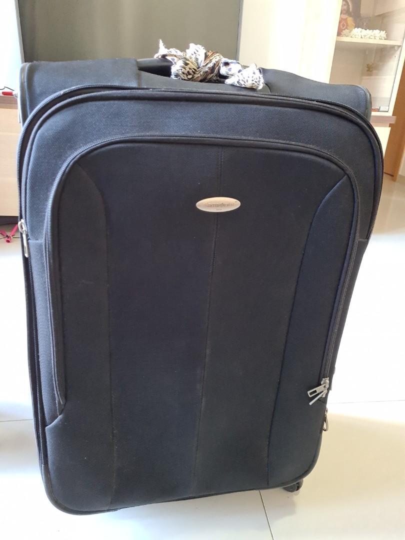 samsonite leather suitcase