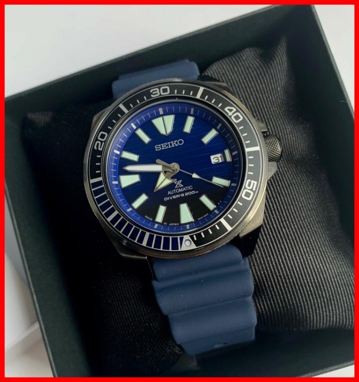 Seiko Samurai Save the Ocean Automatic Diver Blue Dial Rubber Japan Made  Original Cash On Delivery, Men's Fashion, Watches & Accessories, Watches on  Carousell