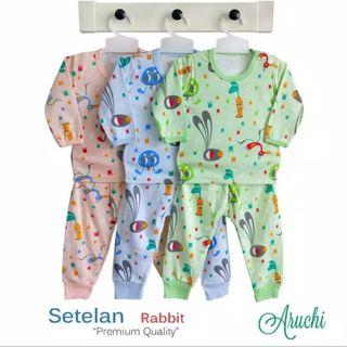 Setelan 3pcsBaju Tidur Anak Baby Bayi Aruchi 1-2 Tahun - SNI Standart