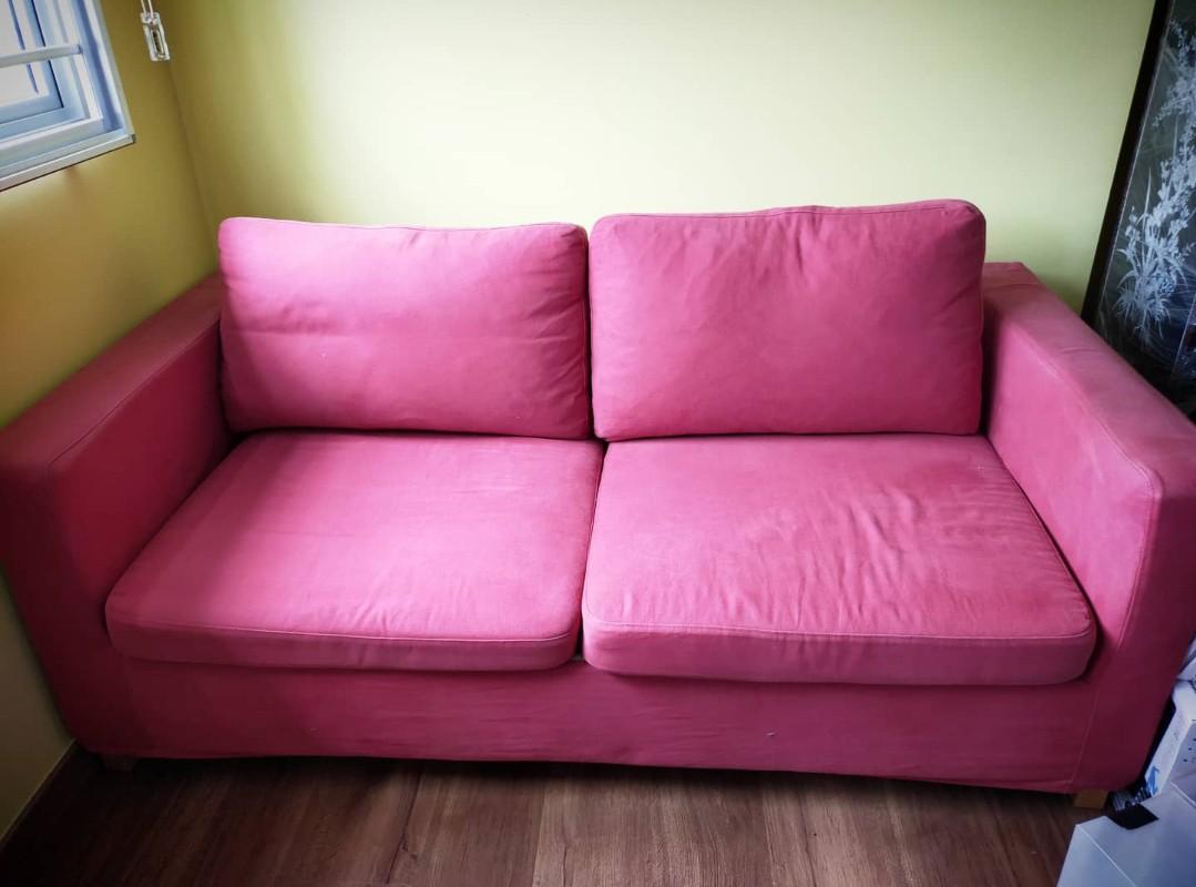 Sofa Bed (Red), Furniture & Home Living, Furniture, Sofas on Carousell