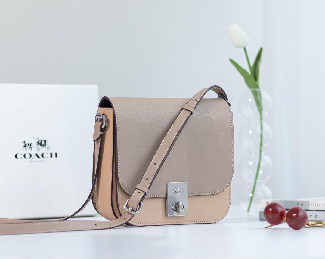 Coach hutton saddle bag taupe outlet