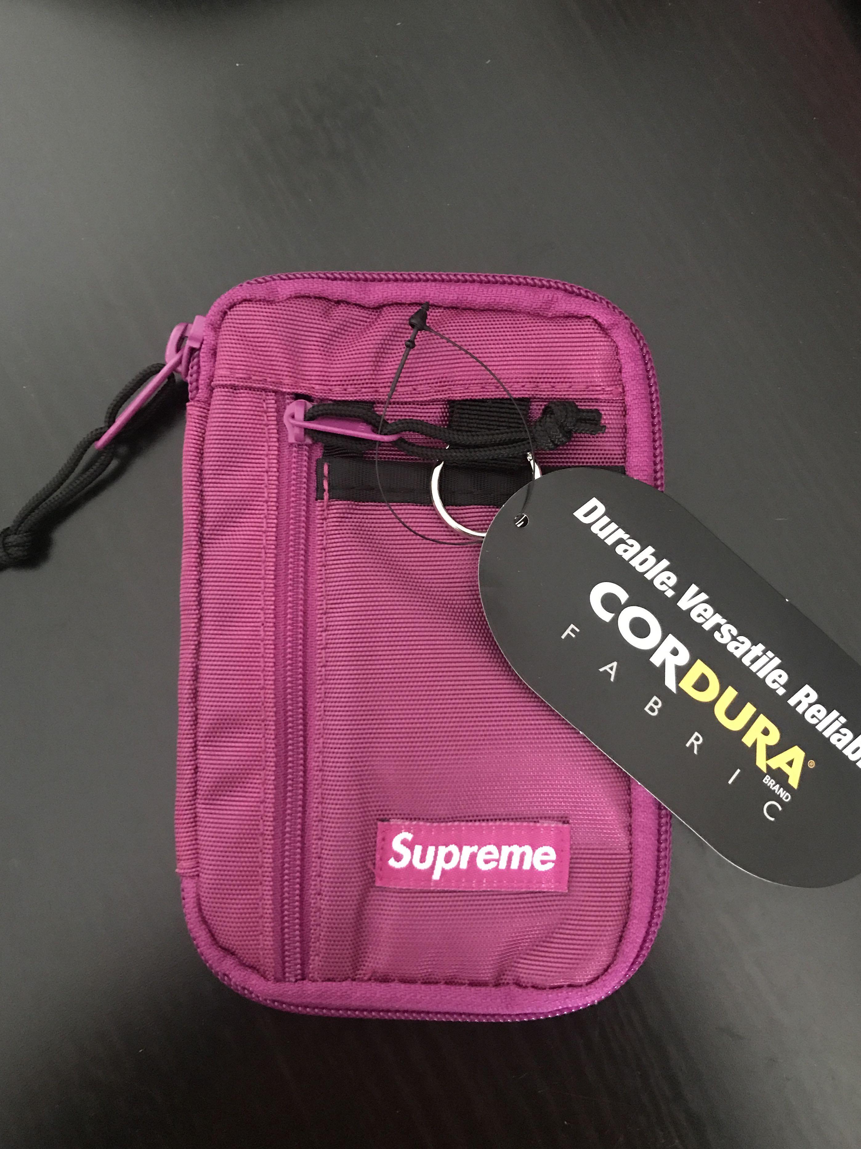 Supreme FW19 Small Zip Pouch Wallet Magenta