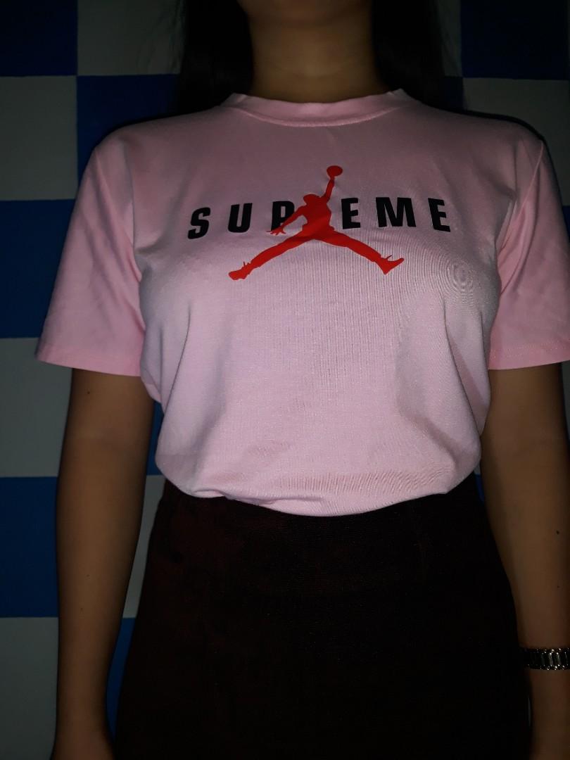 Supreme Pink T Shirt For Teens Women S Fashion Clothes Tops On Carousell