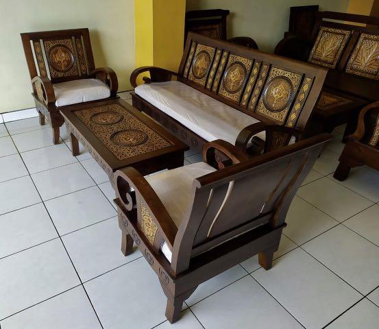 Teak Wood Wooden Sofa Set Furniture