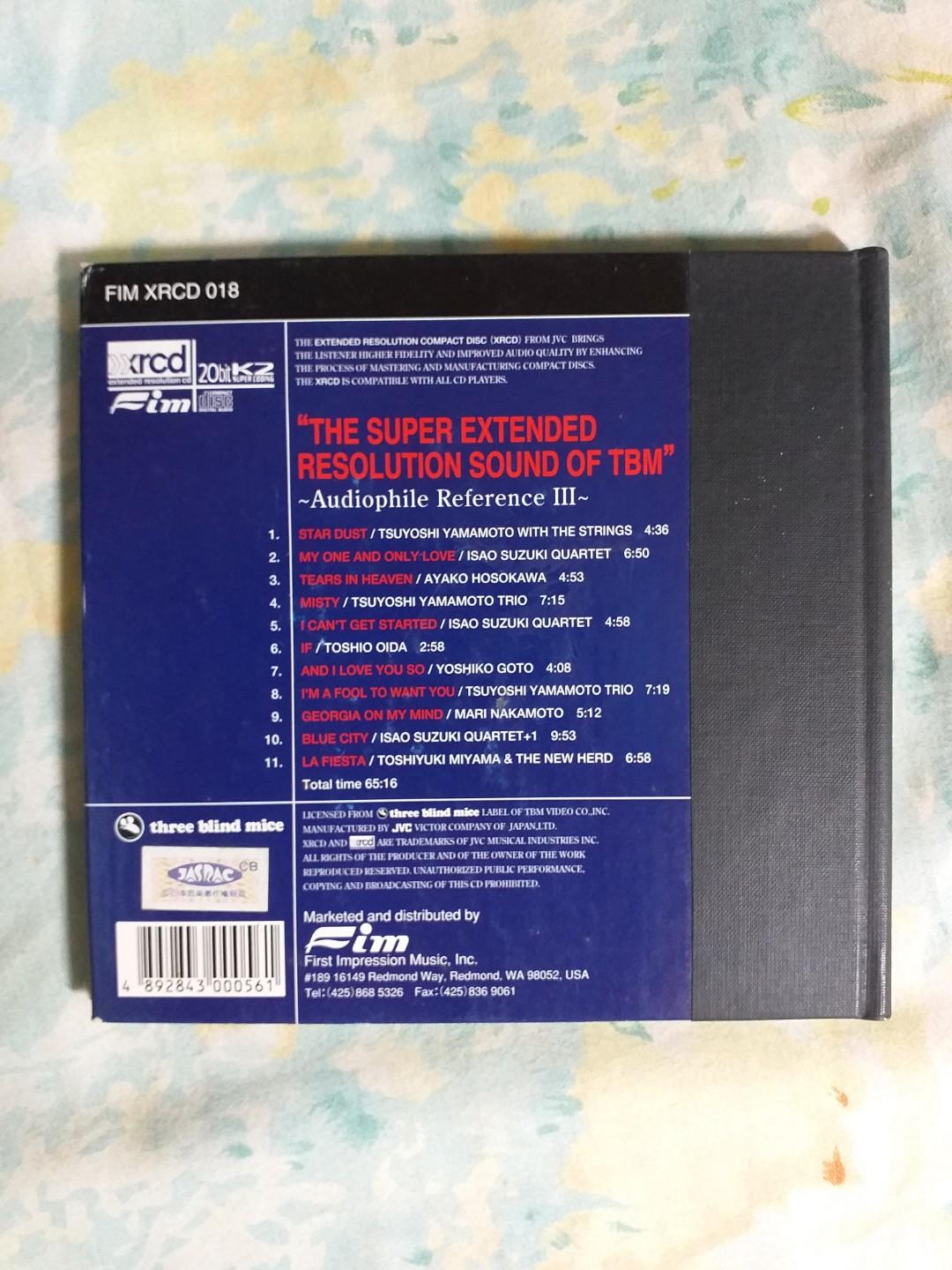 FIM XRCD /The Super Extended Resolution～ Various : Super Extended Resolution Sound Of TBM (XRCD