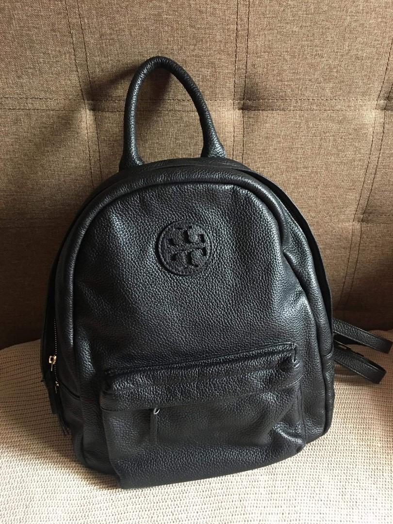 Tory burch pebbled leather backpack, Luxury, Bags & Wallets on Carousell