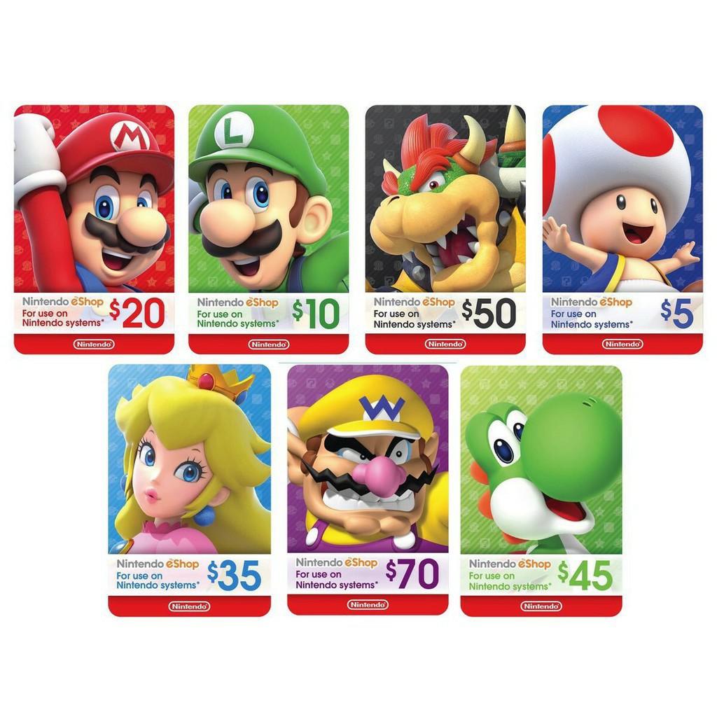 nintendo vouchers for switch