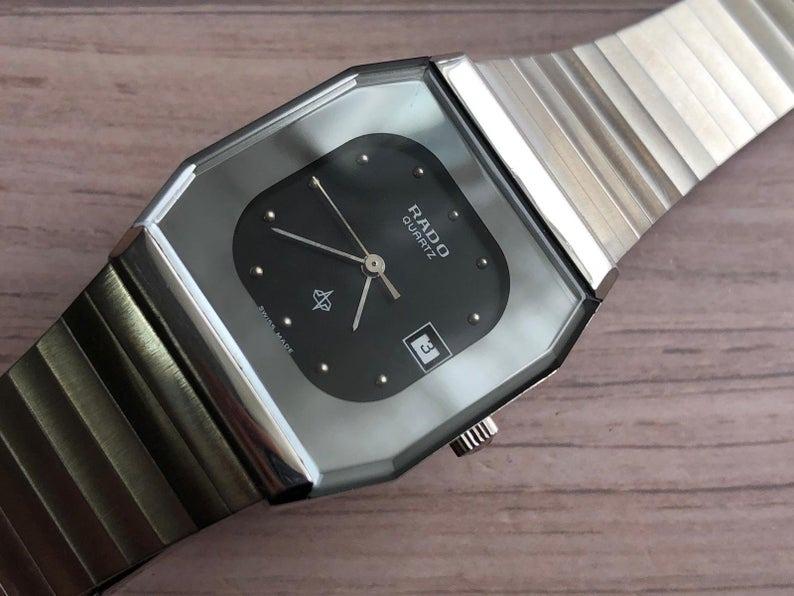 Vintage Rado Quartz 711.2011.4 Water Sealed Gents Wrist Watch Swiss Made