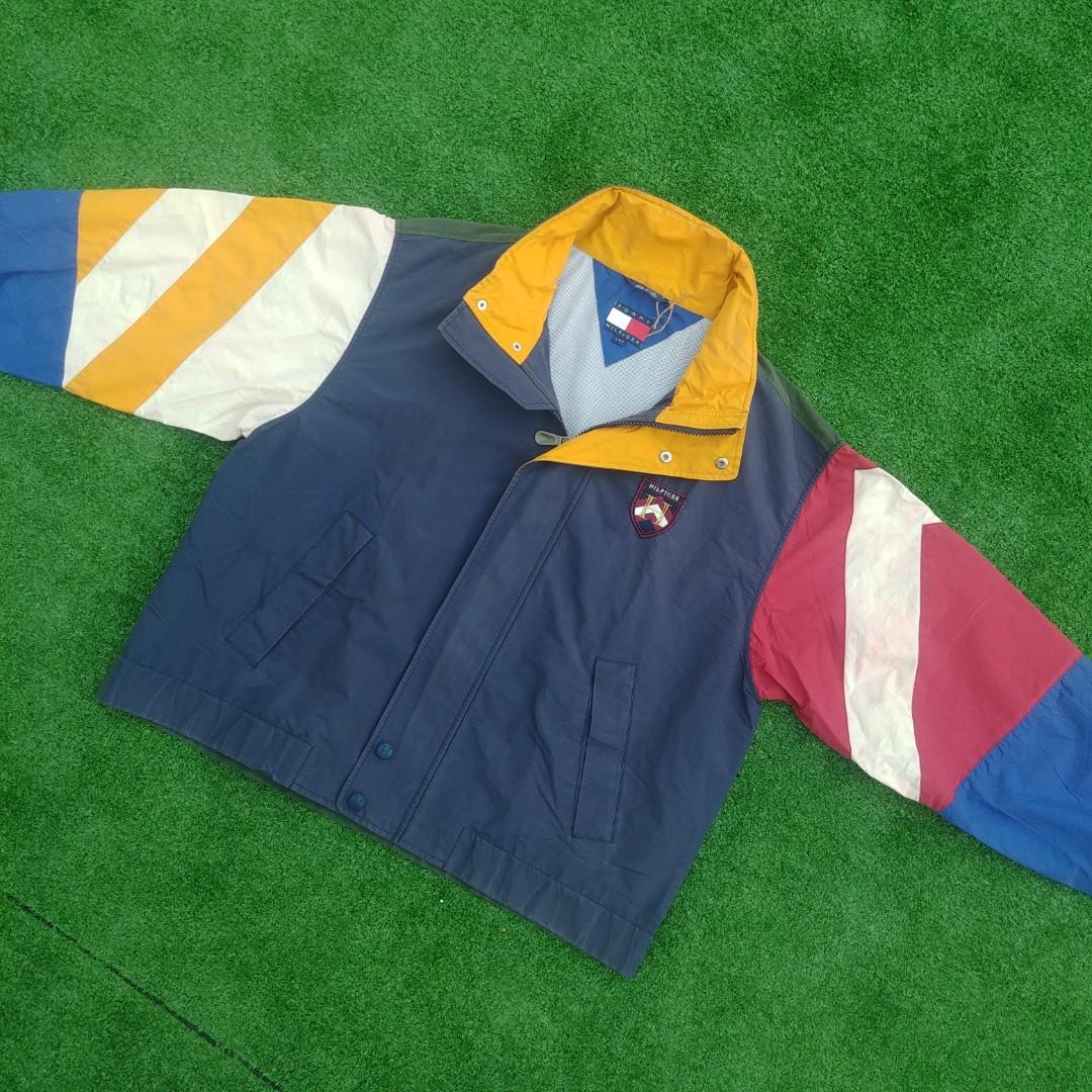 Red blue yellow tommy hilfiger jacket on sale