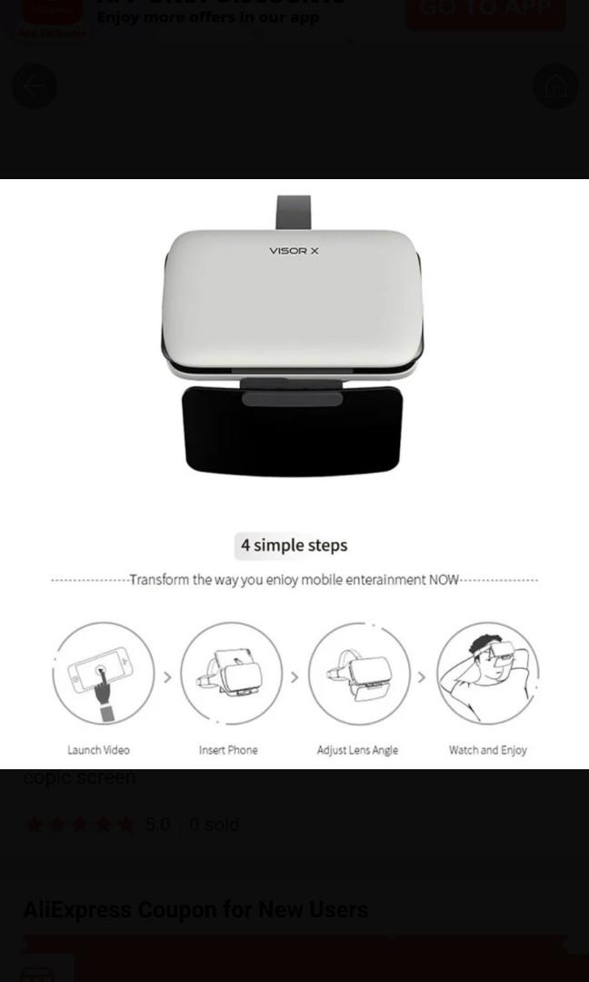 Phone Screen Magnifier, Head Mounted Bracket Stand, HD Movie Video Box  Compatible with 4.7-6.0'' Mobile Phones