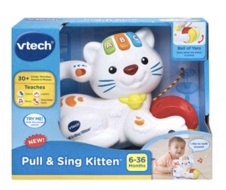 Vtech Pull & Sing Kitten - White, Babies & Kids, Toys & Walkers on