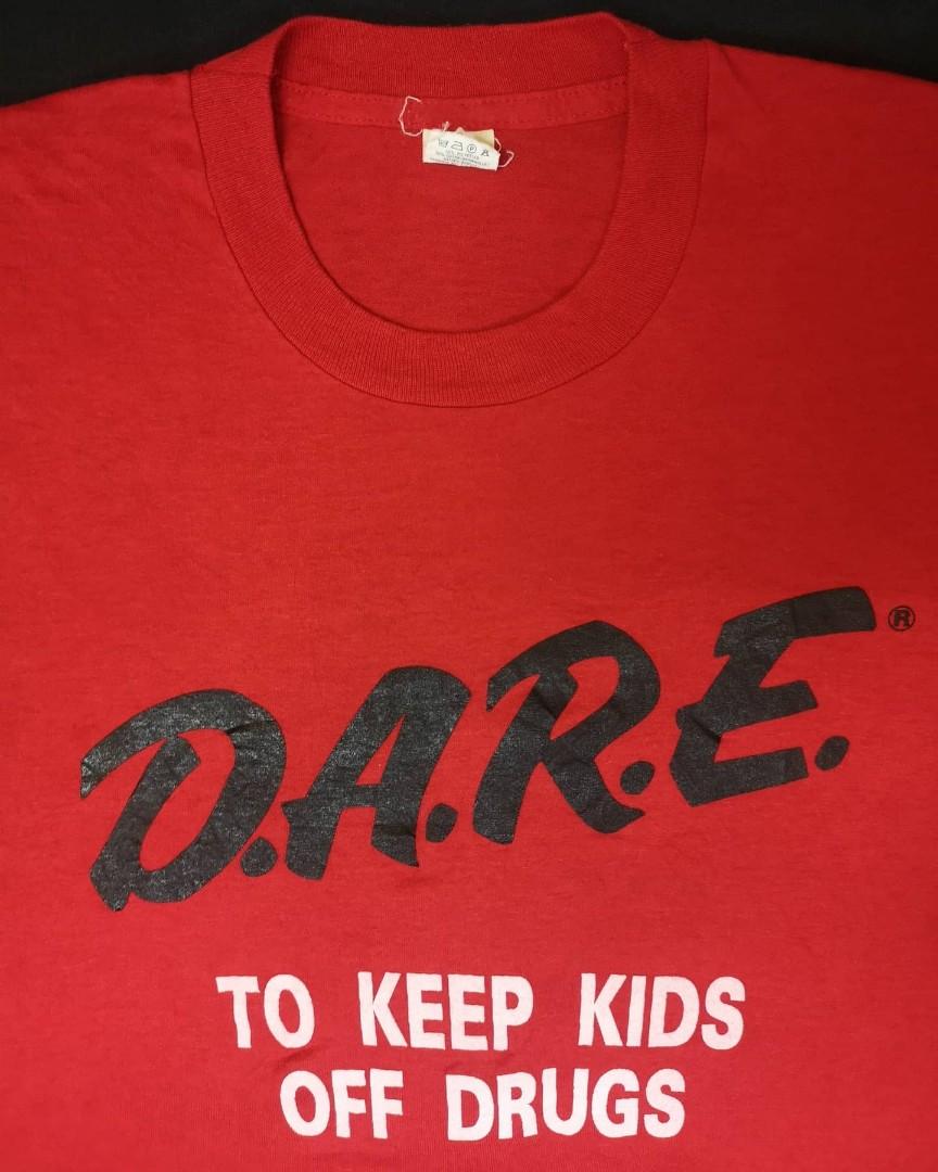 Vtg 80s Drug Abuse Resistance Education, Men's Fashion, Tops & Sets