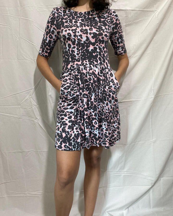 warehouse leopard dress