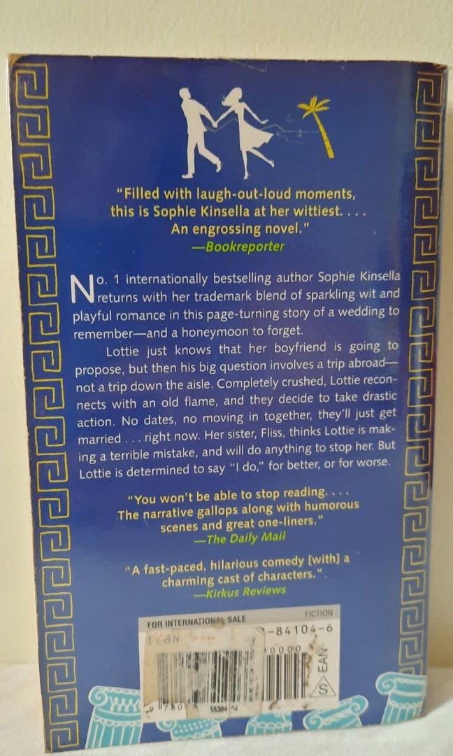 WEDDING NIGHT by Sophie Kinsella (Category: Storybooks) located in Manila. Submitted by sgc10 (Listing ID 1028009829, Image 2). Description: Pre loved No torn pages No folded pages Price is negotiable Witty story #makeitsell.
