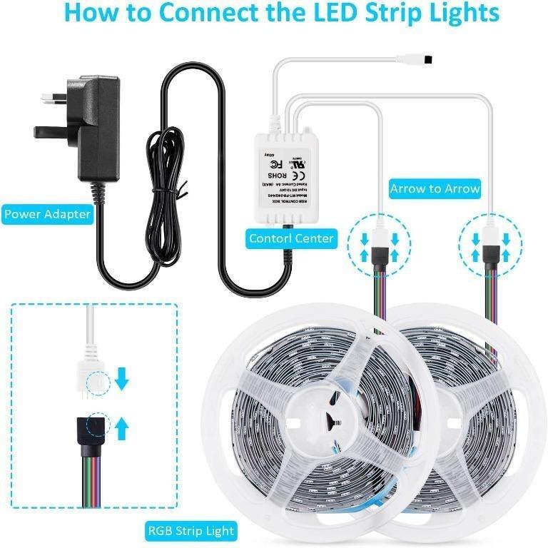 Wentop Led Strips Lights Kit 10m 32 8ft With Remote 300leds Smd 5050 Multi Color 12v Led Strip Lights Rgb Led Strip Lighting For Home Bedroom Cabinet Ceiling Bar Festival Decorative Energy Class A Electronics Your guests will be amazed by how great these lights look. carousell