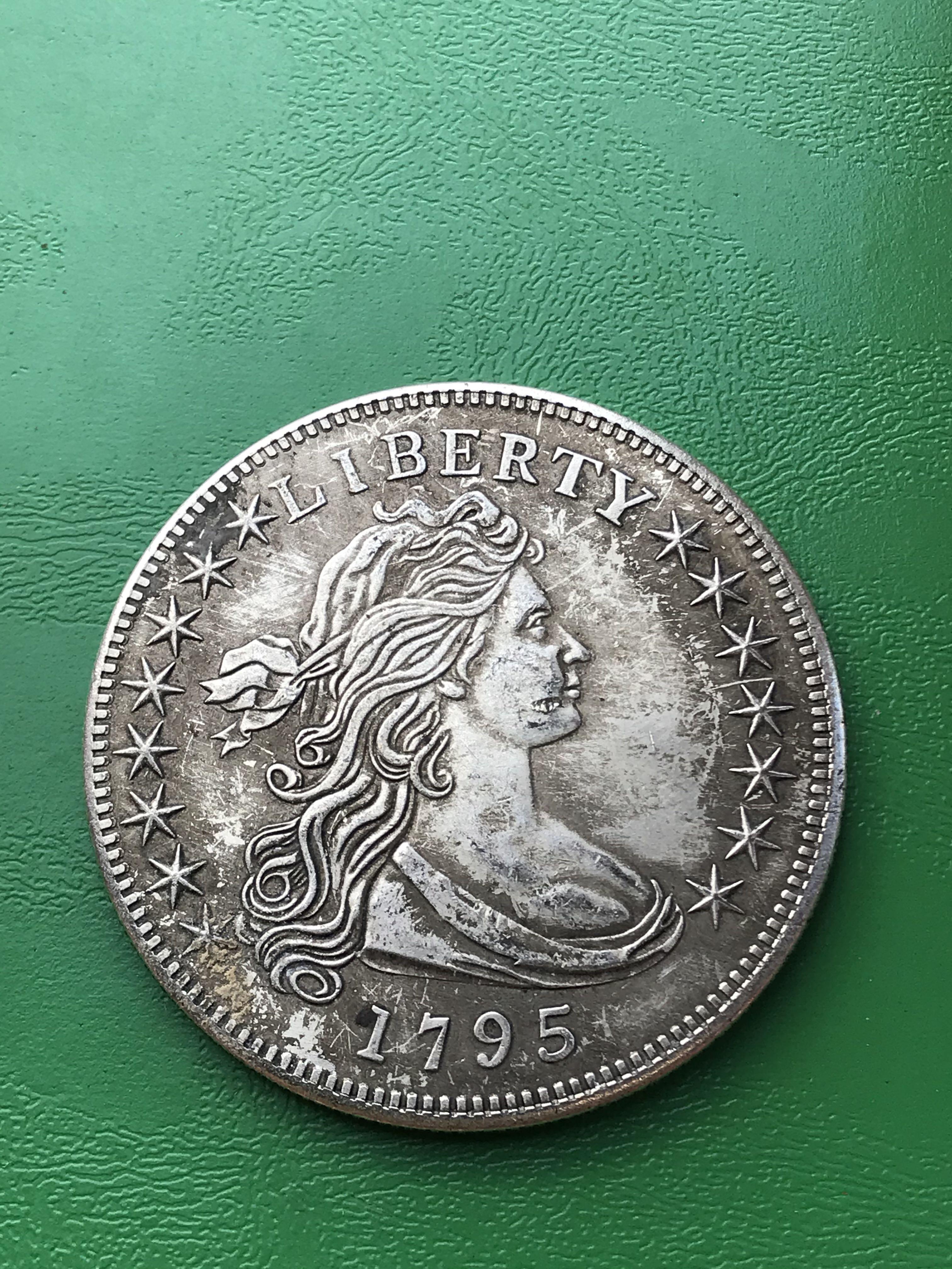 正品罕有美國1795年*Rare* USA Liberty US One Dollar Coin 幣, 興趣及遊戲, 收藏品及紀念品, 古董收藏-  Carousell