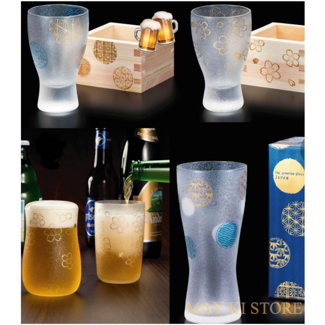 日本製 Sakura Craft Beer Glass Gift Set櫻花 手工啤酒 玻璃杯 禮物套裝, 廚房用具 Carousell
