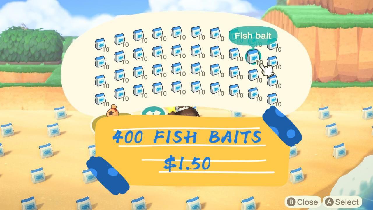 ACNH: 400 Fish Baits @ ONLY $1.50 (Animal Crossing New Horizons), Video  Gaming, Gaming Accessories, Game Gift Cards & Accounts on Carousell
