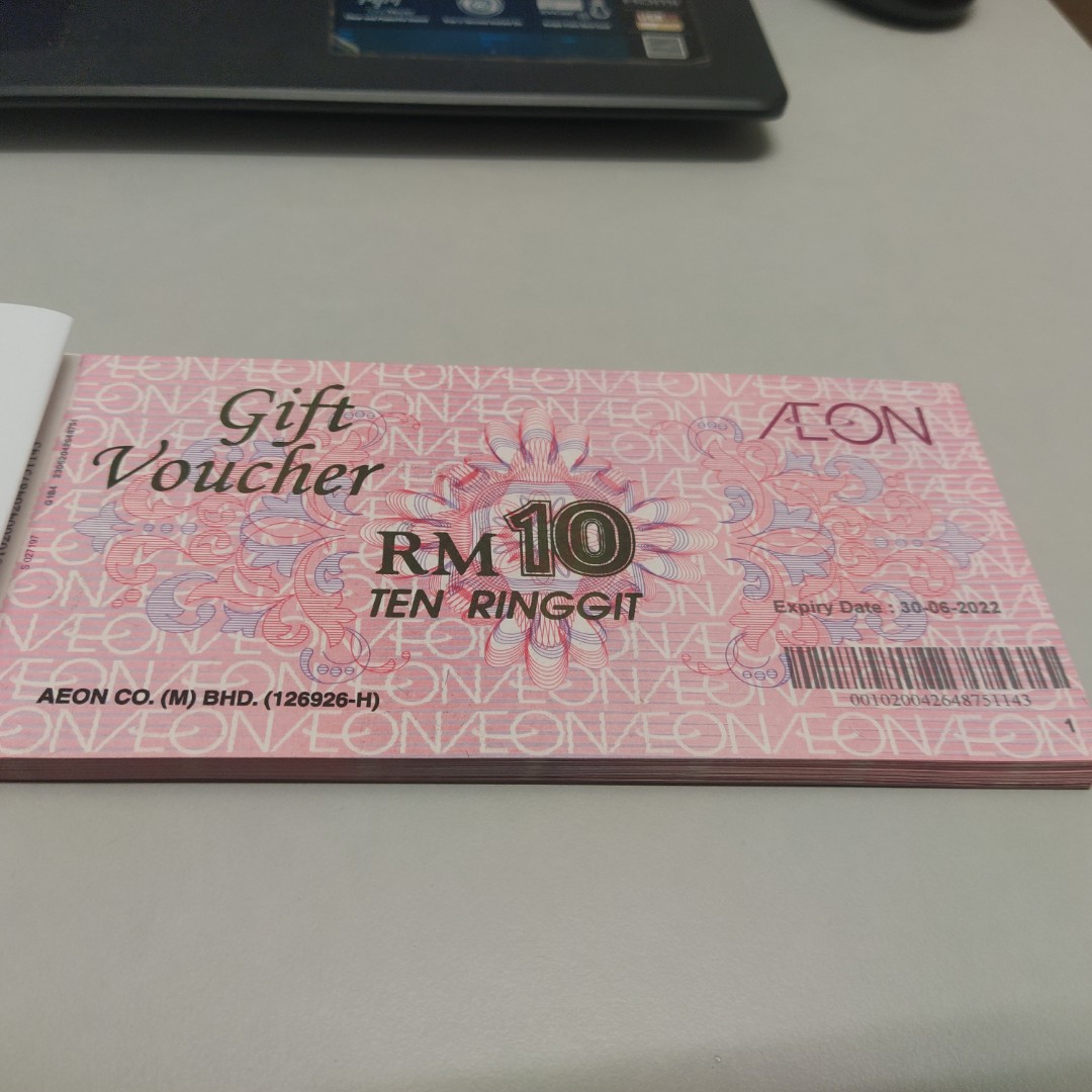 Aeon Gift Voucher Rm500 Exp Date 30 06 2022 Tickets Vouchers Gift Cards Vouchers On Carousell