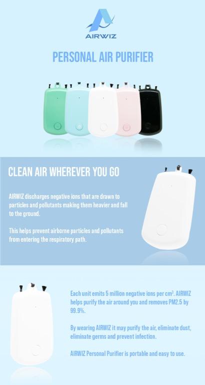 Airwiz personal air purifier hotsell