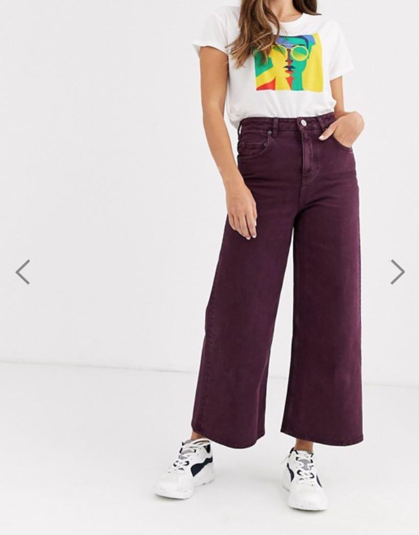 ASOS DESIGN premium wide leg jeans in 