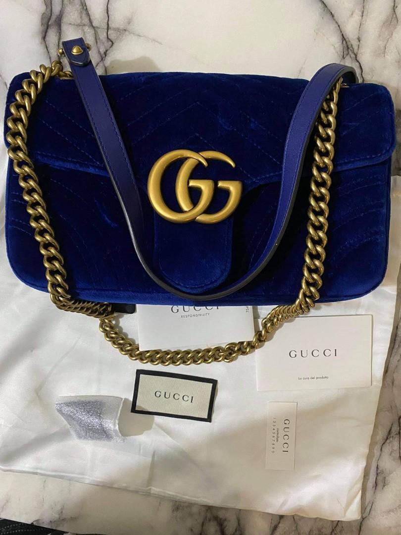 gucci royal blue bag