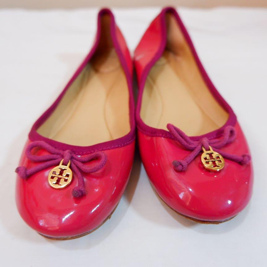 Tory Burch Ballerina Flats Hot Pink Women s Fashion Footwear