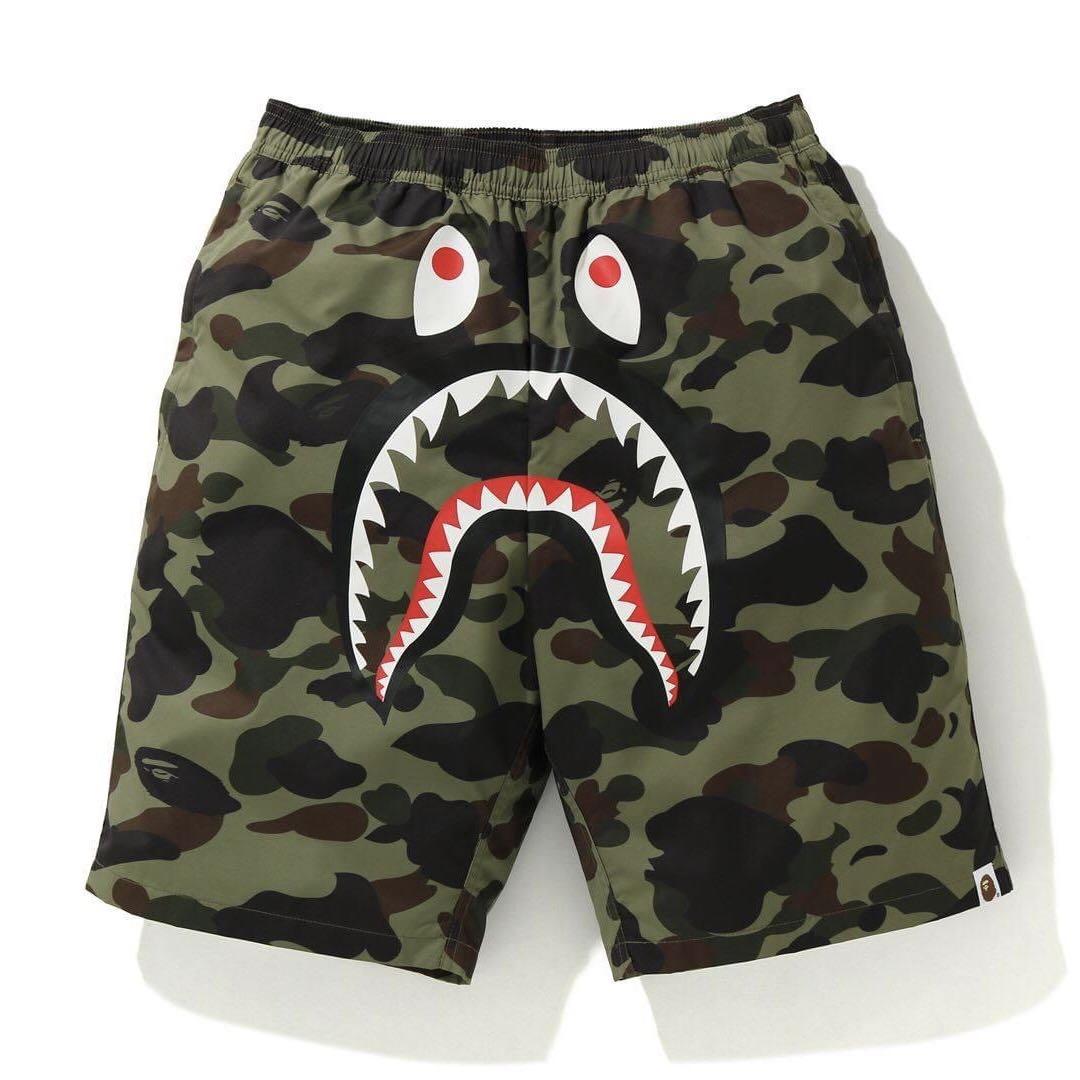 Shark Head Shorts Bape Men Camo Beach Short Pants A Bathing Ape Sweatshorts