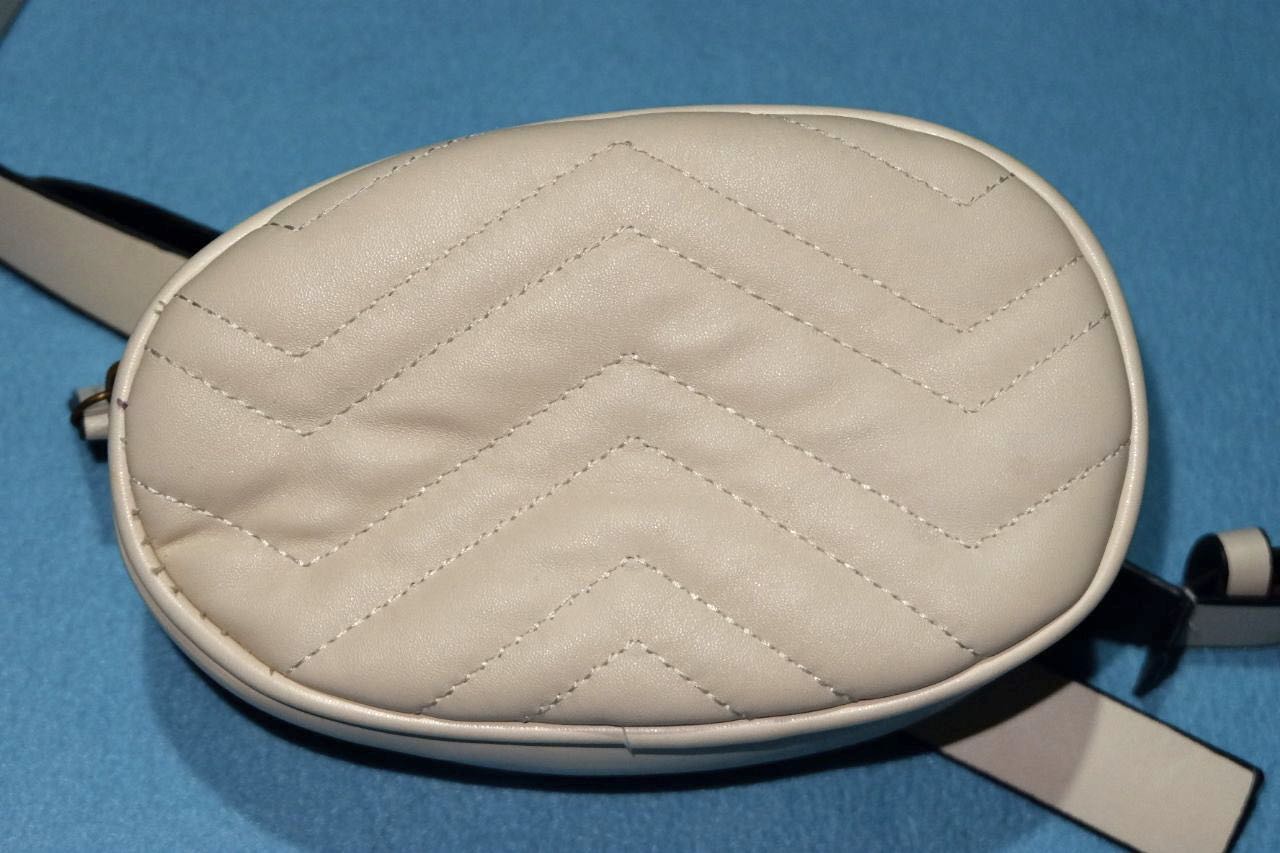 beige belt bag