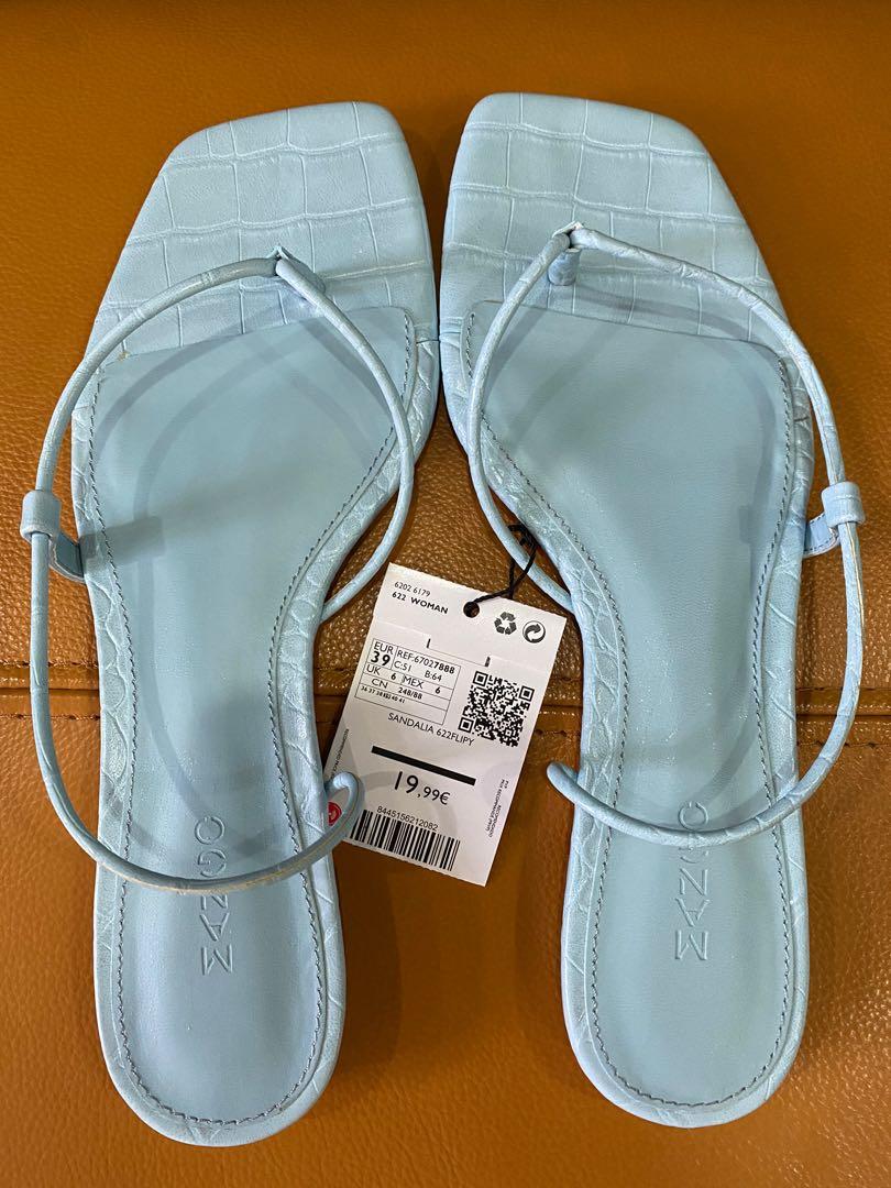 mango blue sandals