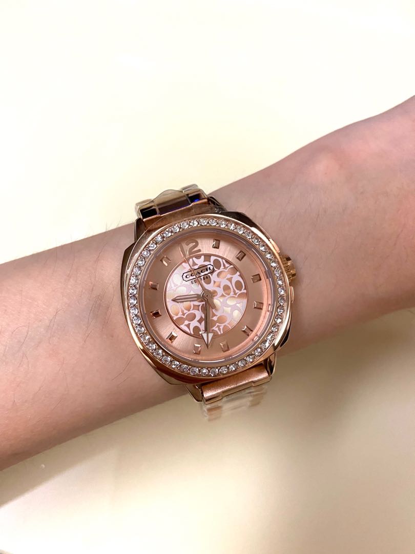 Coach boyfriend sale watch gold