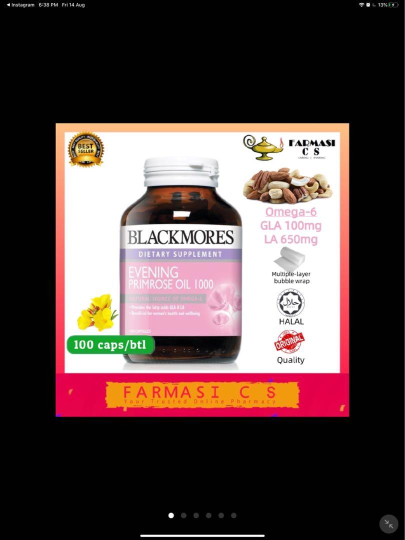 EVENING PRIMROSE OIL (EPO) BLACKMORES, Health & Nutrition ...