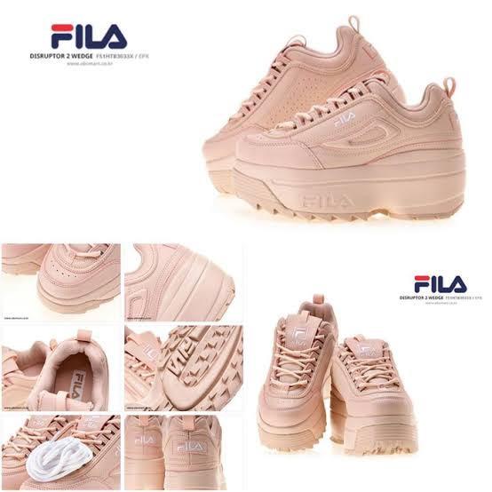 fila disruptor wedge pink
