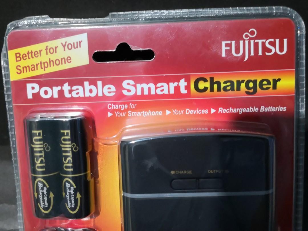 Fujitsu smart charger w/ powerbank function (Category: Batteries & Chargers) located in Lumban. Submitted by rangadz (Listing ID 1028377339, Image 3). Description: Selling:Fujitsu Smart Charger (w/ power bank function) and rechargeable AA batteries. Charger Features - Intellignt Charging - USB input charging , Can be connected to any USB powersource for power input - USB to micro USB charge /DIscharge cable included - LED Indicator - Charges 1-4 