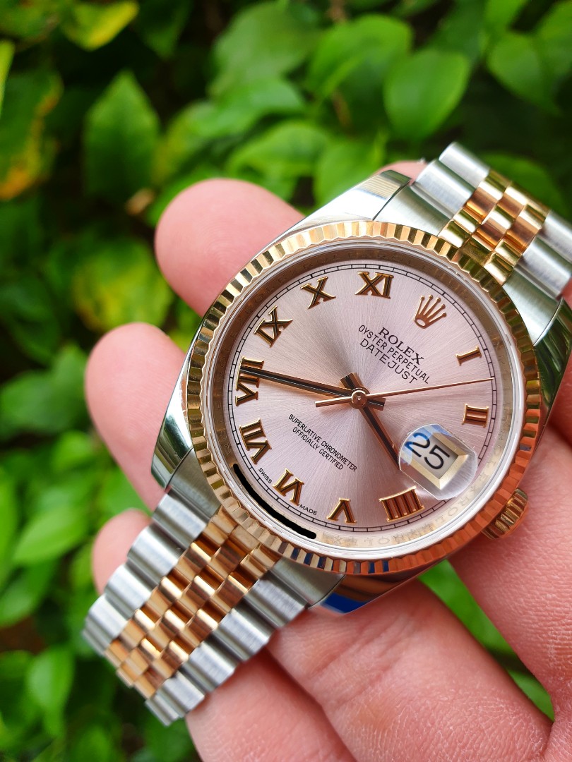 Rolex datejust clearance 36 everose gold