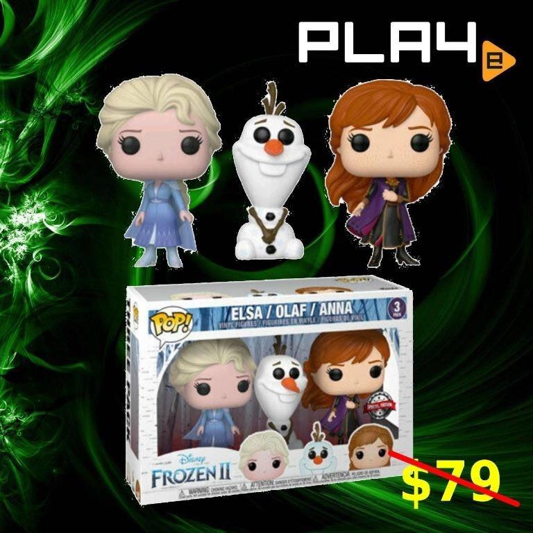 Frozen 2 Anna Elsa Funko POP and Olaf 3 Pack Barnes And Noble Exclusive Mint 