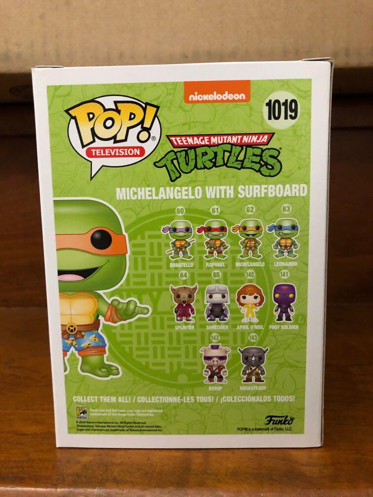 funko pop michelangelo with surfboard