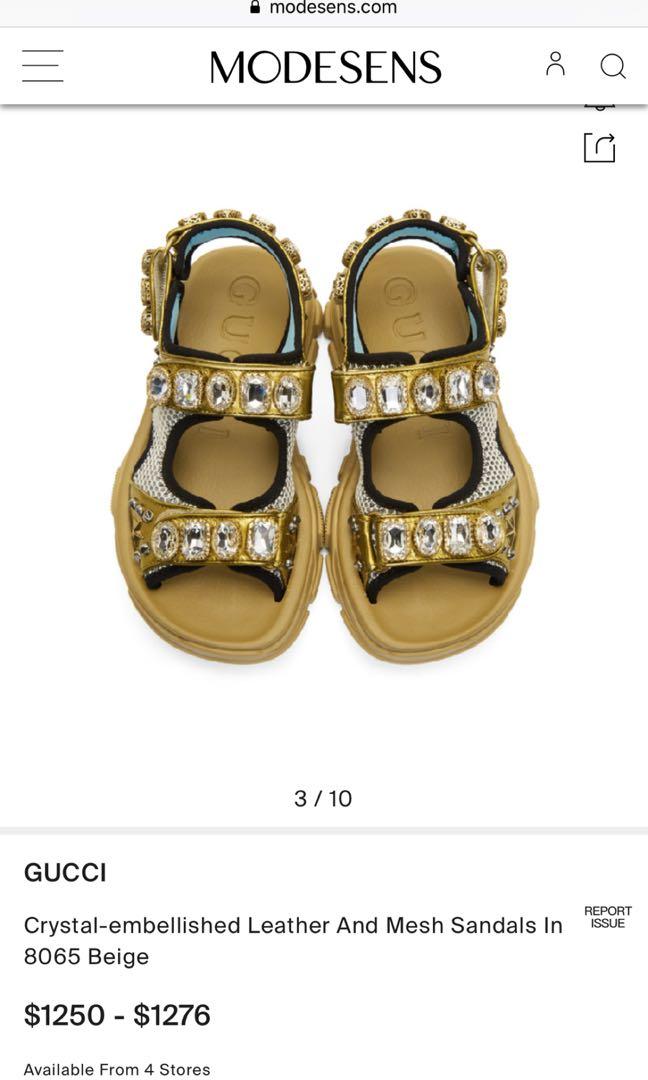 gucci sandals with diamonds