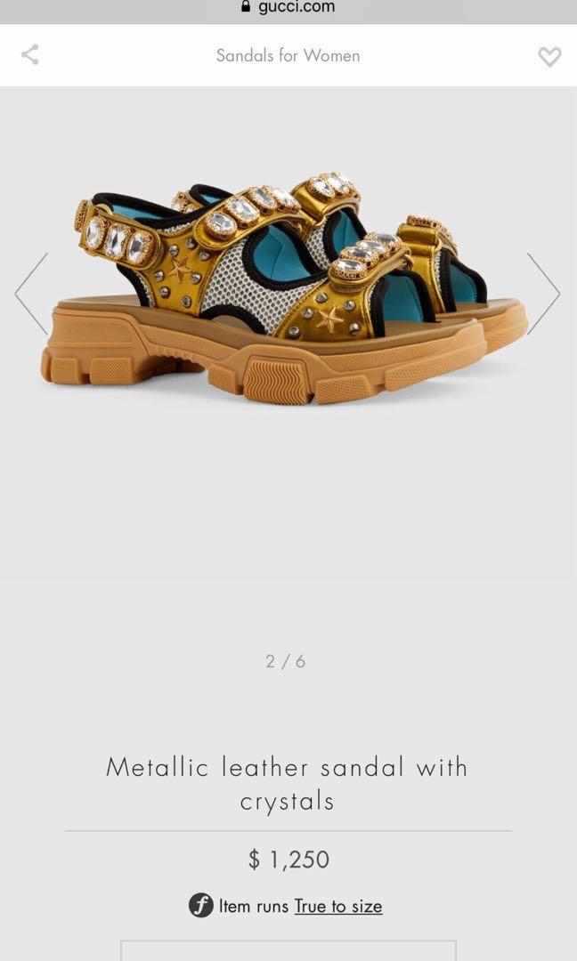 gucci sandals with diamonds