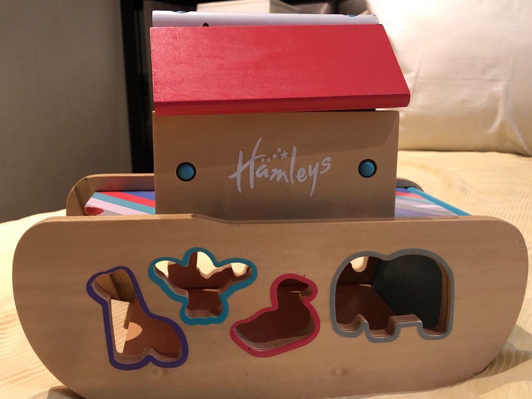 Hamleys wooden farm animal shape sorter, Hobbies & Toys, Toys & Games