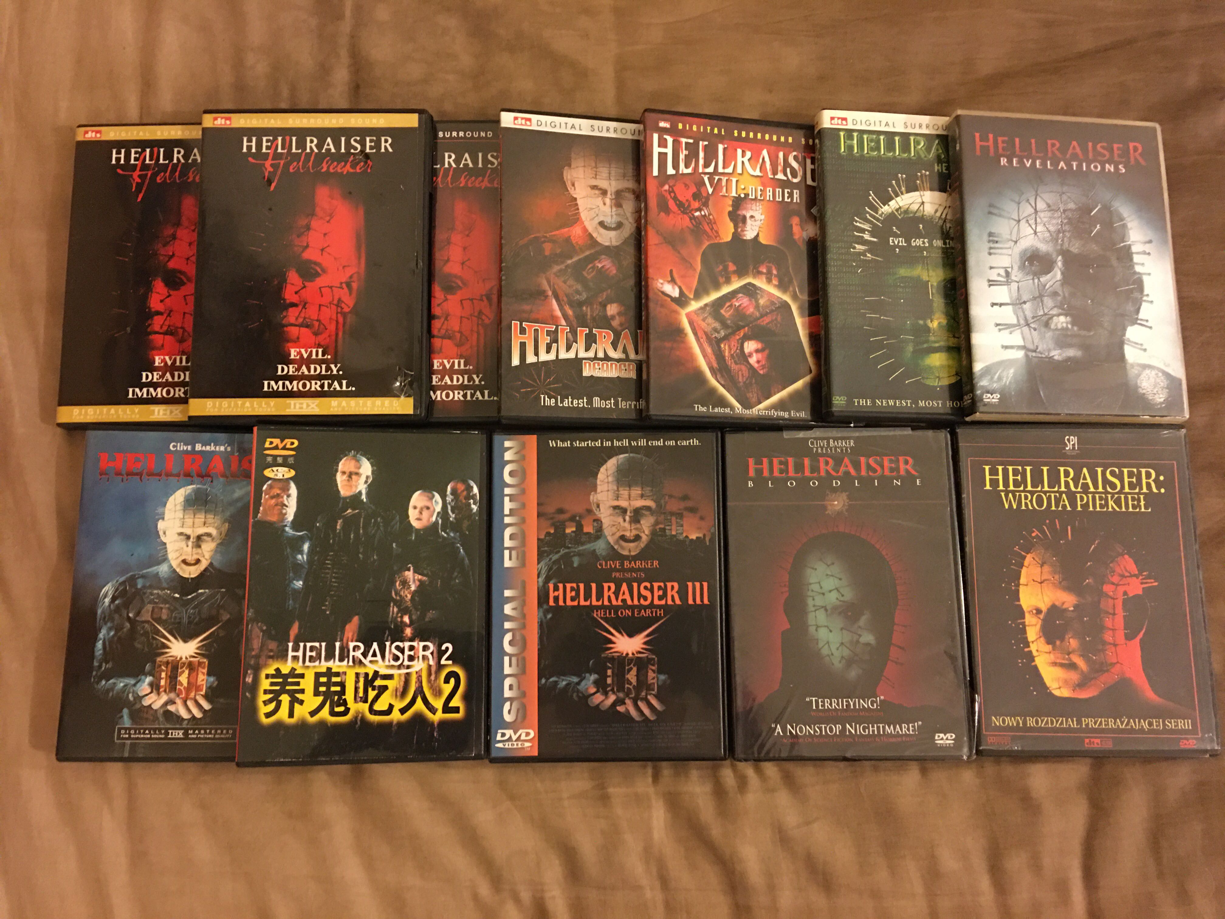 Hellraiser Series Dvd Collection 1987 2011 9 Movies Music Media Cds Dvds Other Media On Carousell