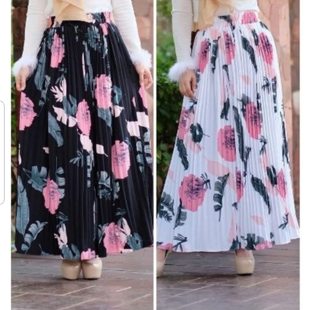 Floral skirt muslimah cheap
