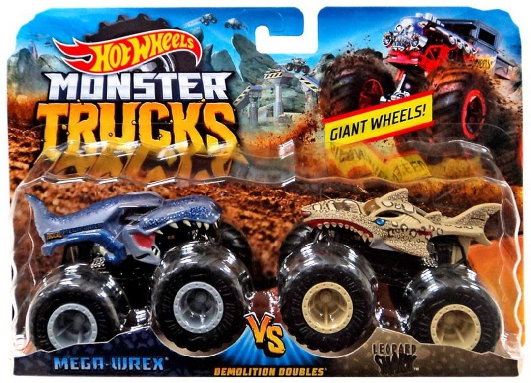 Hot Wheels Monster Trucks 1:64 Demolition Doubles 2-Pk - Spur Moment Vs  Steer Clear