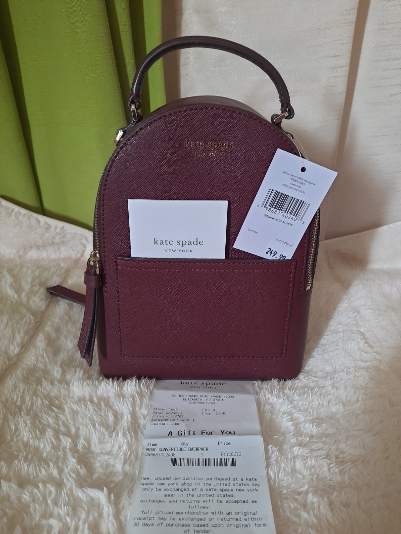 kate spade maroon backpack