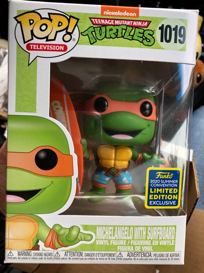 funko pop michelangelo with surfboard