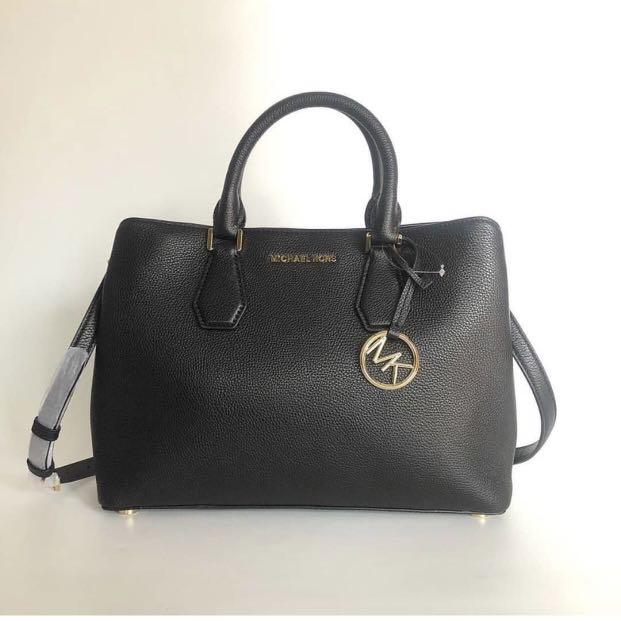 Michael Kors MK Camille Large Satchel, Women's Fashion, Bags & Wallets,  Cross-body Bags on Carousell
