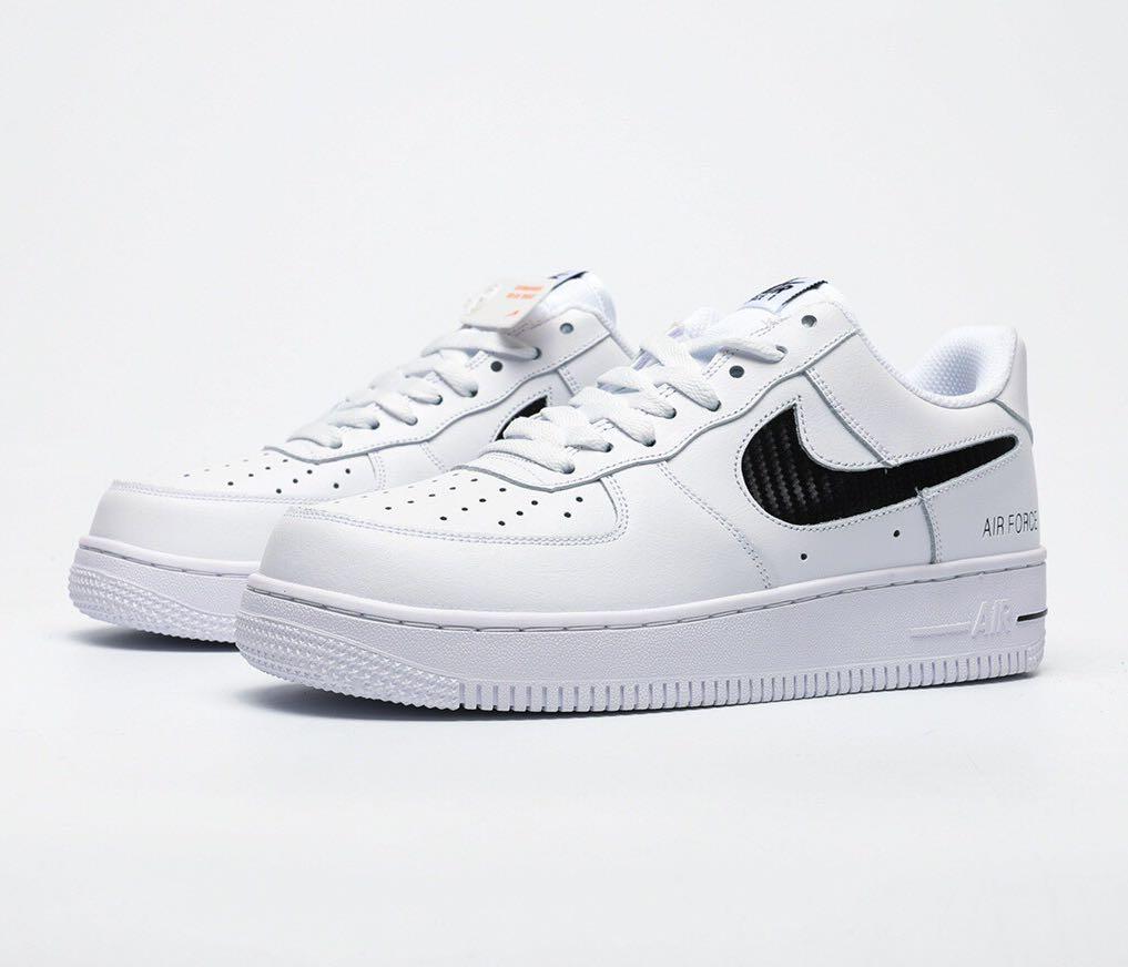 white air force 1 with black swoosh womens
