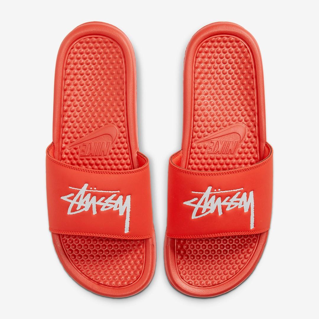 Nike x Stussy Benassi Slide, Men's Fashion, Footwear, Flipflops 
