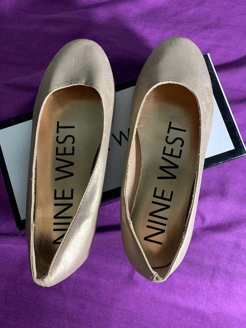 Repriced! Nine West Rose gold flats 